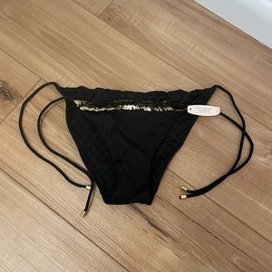 Victoria’s Secret black bottoms with gold